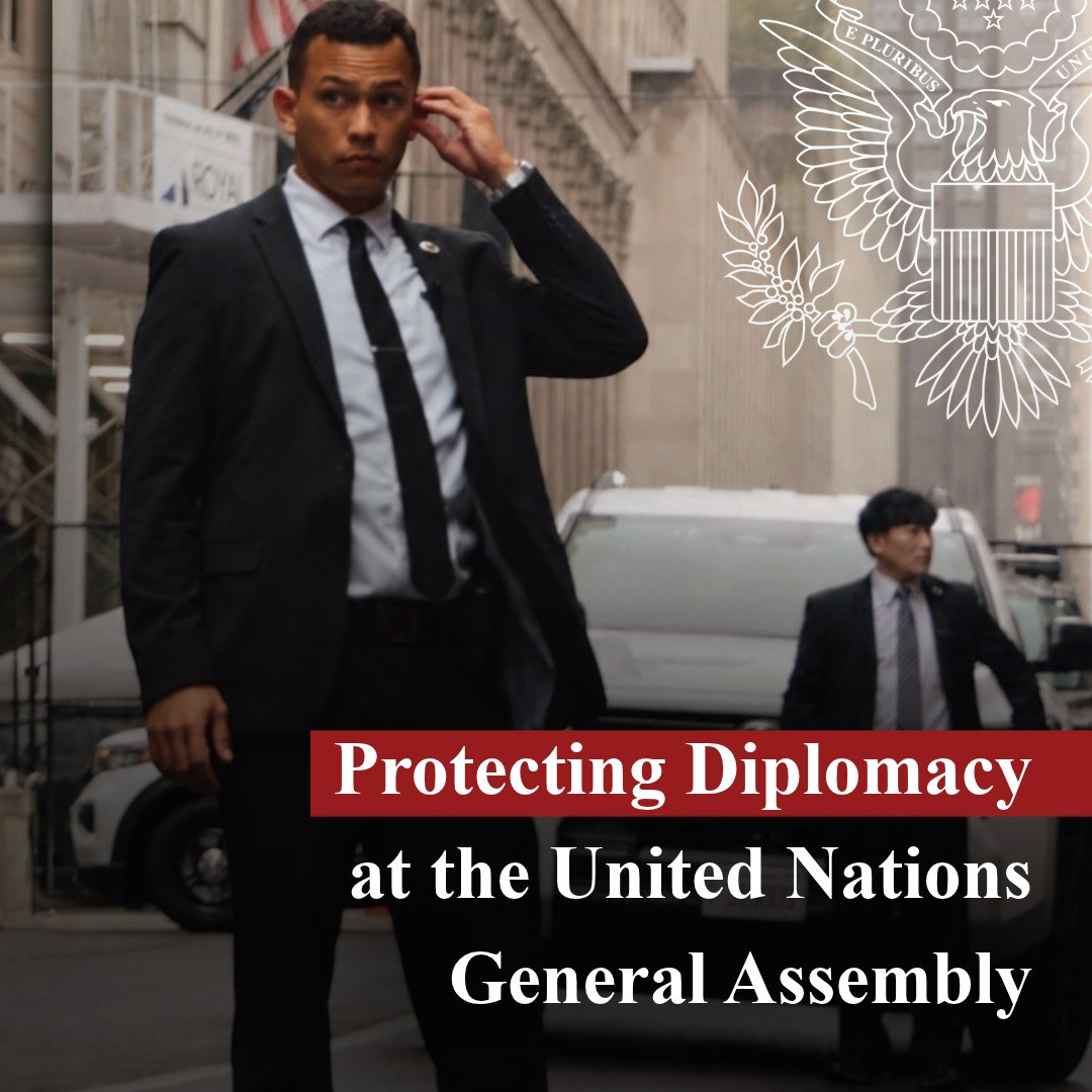 Security personnel at the United Nations General Assembly